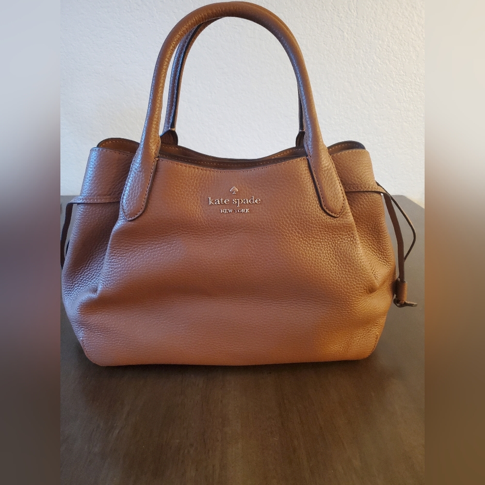 kate spade Brown Pebbled Leather Dumpling Satchel